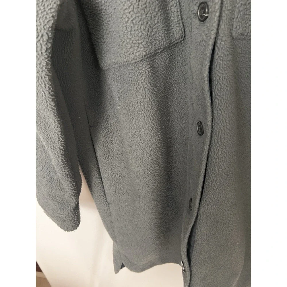 Eddie Bauer Lynden Fleece Parka‎ In Storm Size XL Dark Grey Pockets
